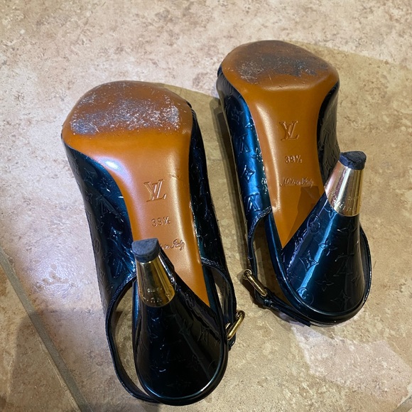 LOUIS VUITTON Green Monogram No Doubt! Sling back Sandal - Picture 11 of 13